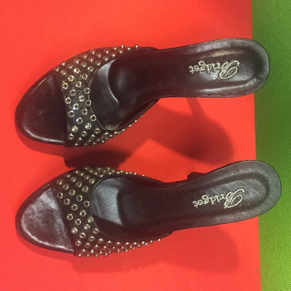 Bridget rhinestone black sandals - Picture 2 of 5